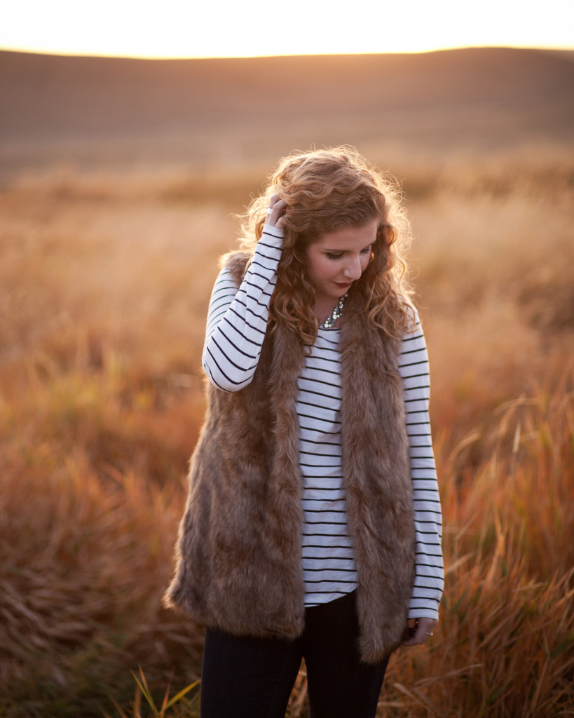 Perfect fur vest outfit for fall 2