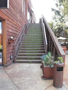 I absolutely loved these stairs at "The Camp." The message they send really resonated with me - it's so simple, yet so powerful.