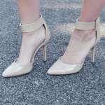 Nude pointy heels
