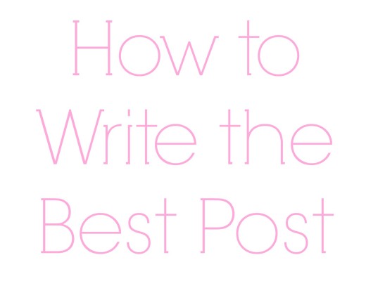 Blogging 101 writing posts