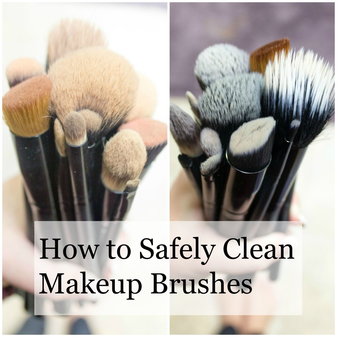 how to clean makeup brushes safely with baby shampoo graphic