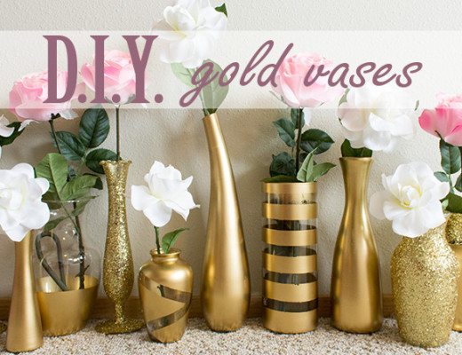 DIY Gold Vases