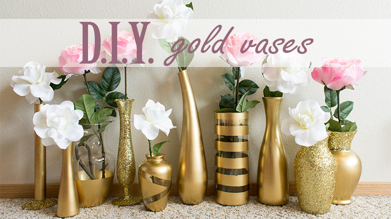 DIY Gold Vases